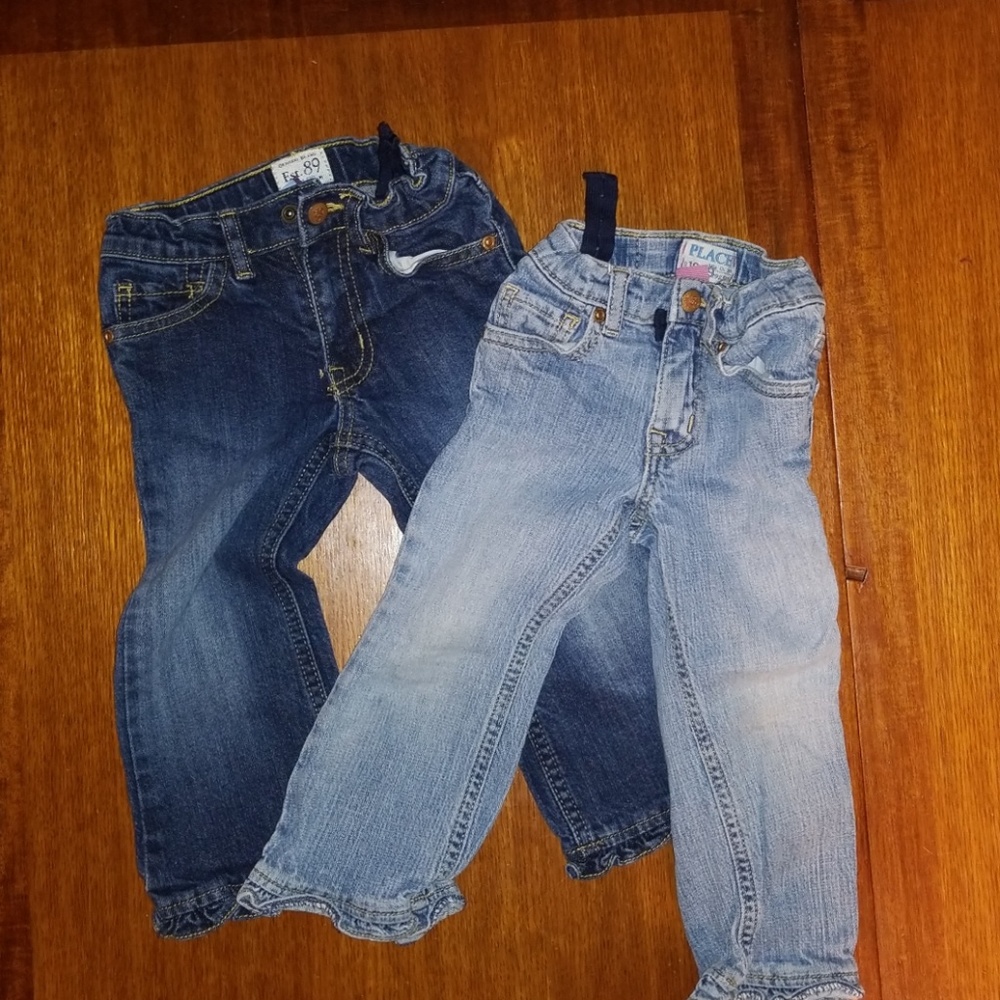 2 pair, 3t toddler girls jeans, Children's Place.